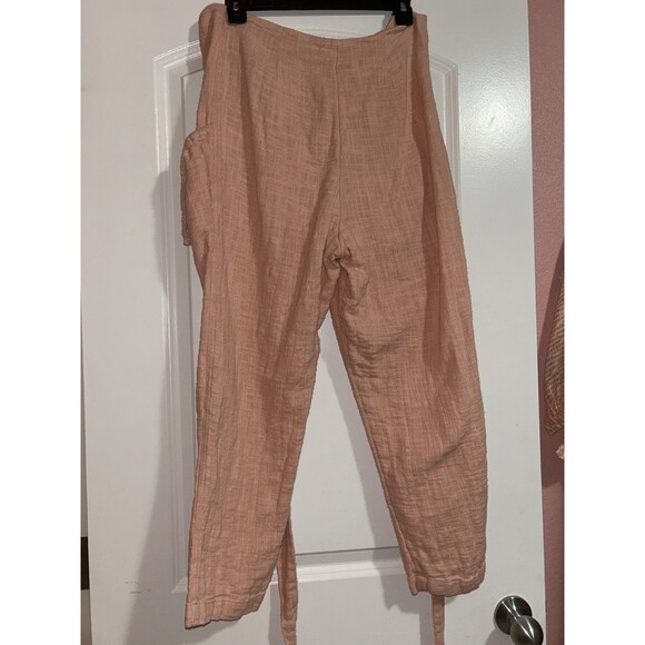 Free People Women's Keep It Going Cotton Wrap Harem Pant in Pink Size M NWT N - Picture 5 of 7